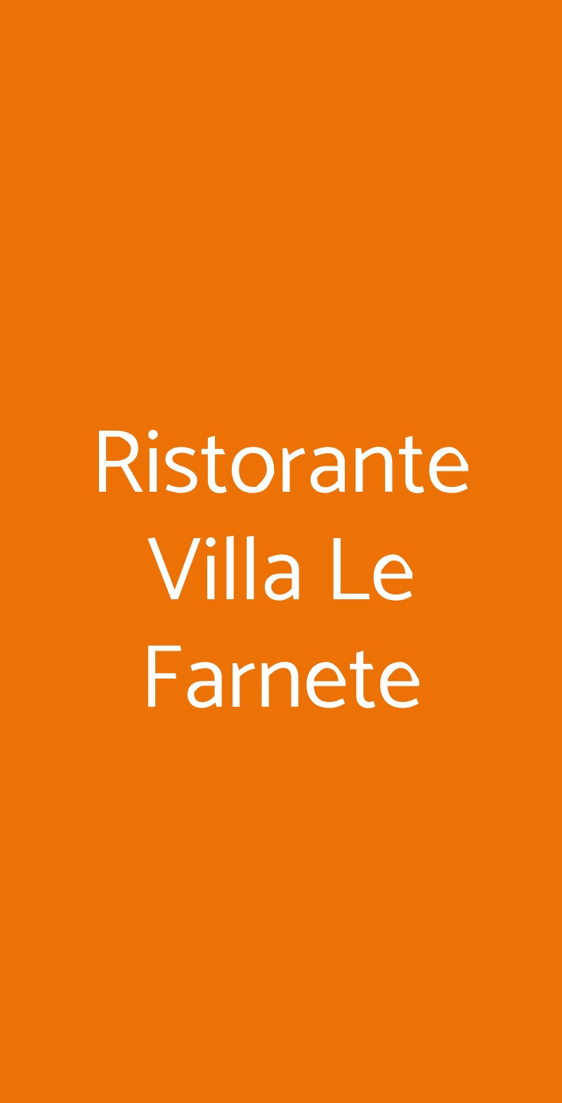 Ristorante Villa Le Farnete Carmignano menù 1 pagina