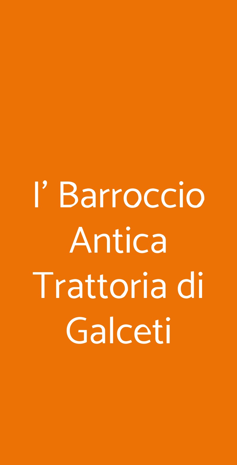 I' Barroccio Antica Trattoria di Galceti Prato menù 1 pagina
