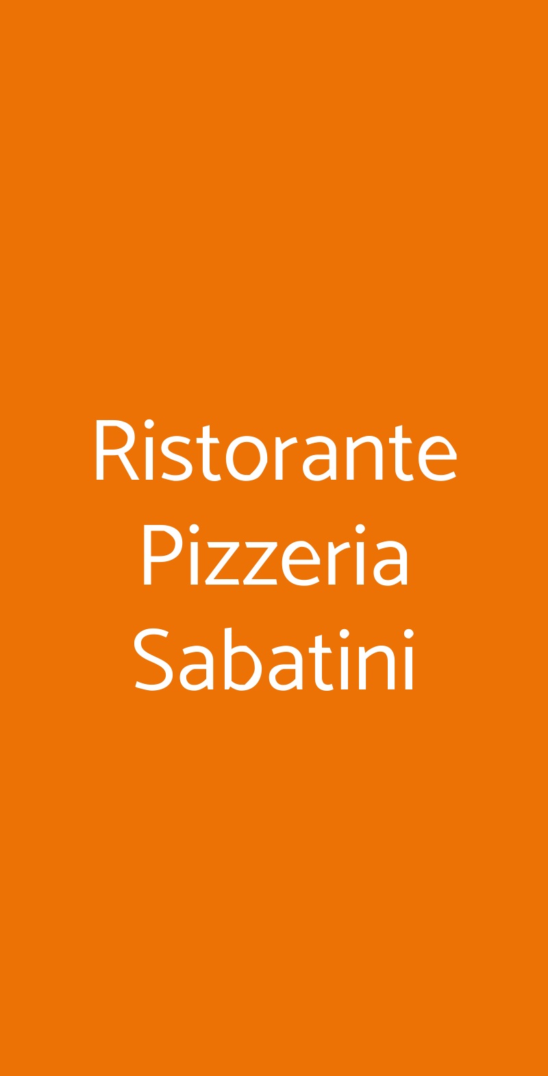 Ristorante Pizzeria Sabatini Prato menù 1 pagina