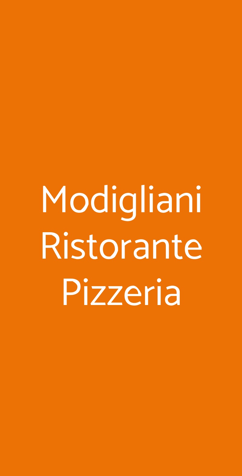 Modigliani Ristorante Pizzeria Prato menù 1 pagina