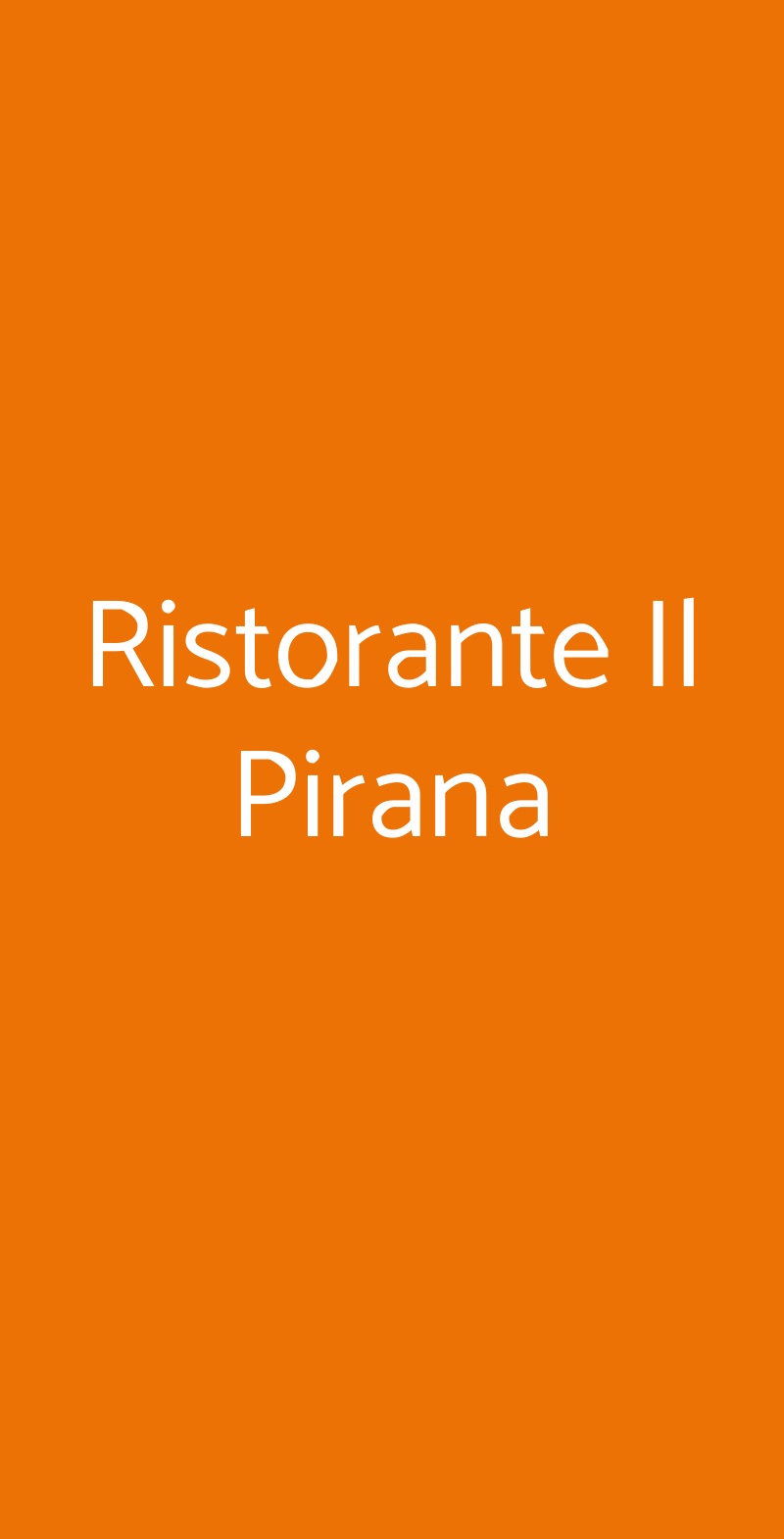 Ristorante Il Pirana Prato menù 1 pagina