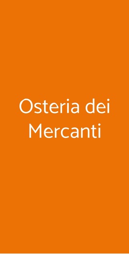 Osteria Dei Mercanti, Carmignano