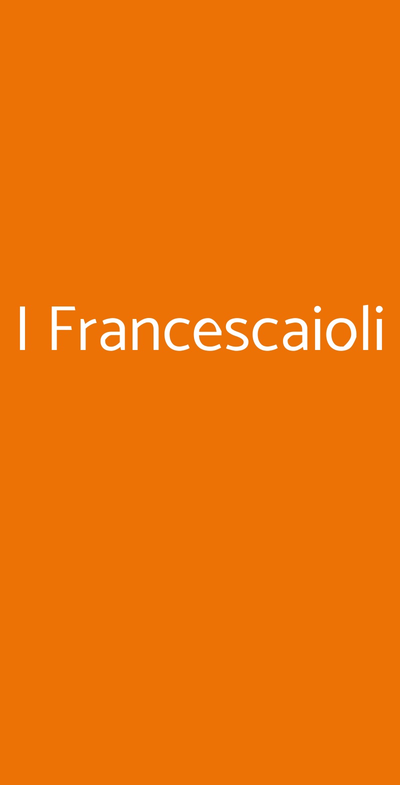 I Francescaioli Prato menù 1 pagina