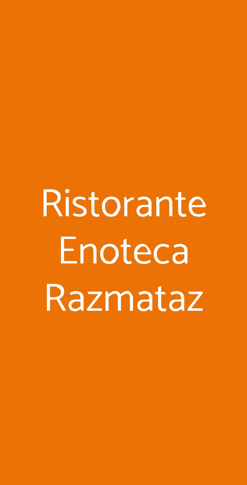 Ristorante Enoteca Razmataz Prato menù 1 pagina