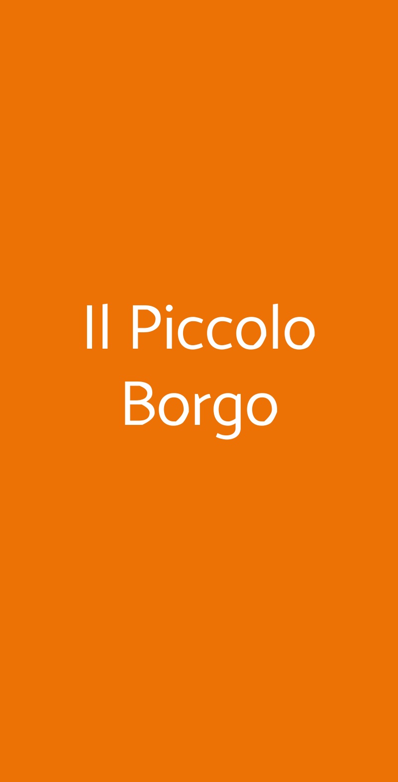 Il Piccolo Borgo Prato menù 1 pagina