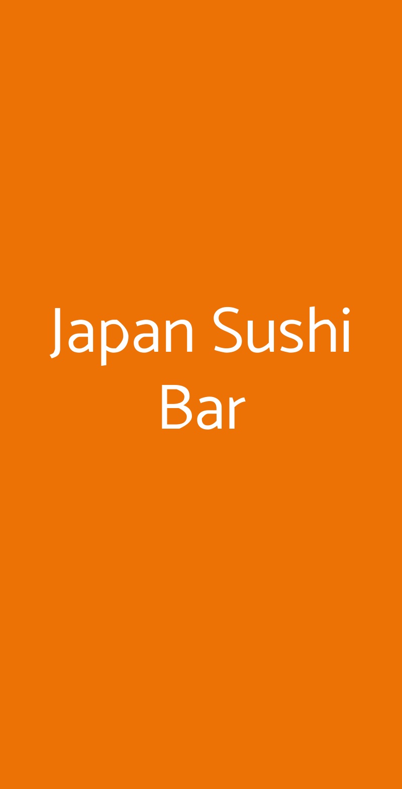 Japan Sushi Bar Prato menù 1 pagina
