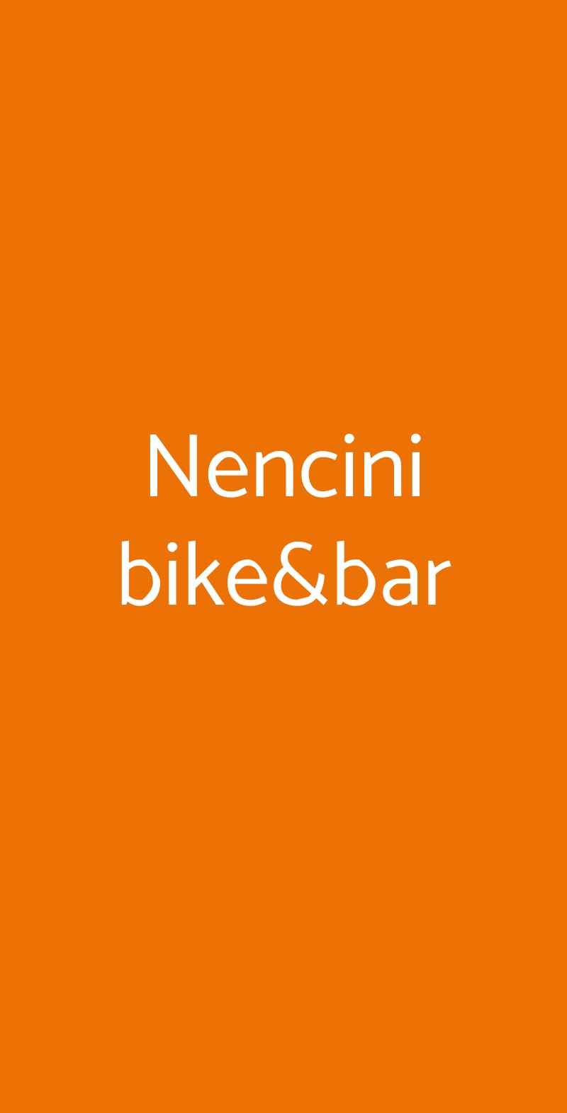 Nencini bike&bar Prato menù 1 pagina