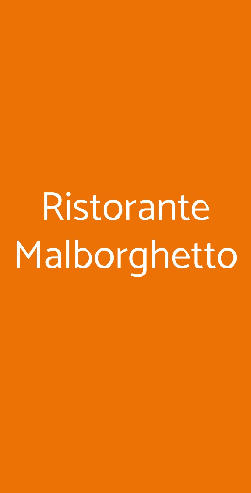 Ristorante Malborghetto Gaiole in Chianti menù 1 pagina