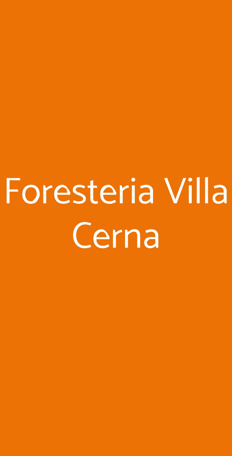 Foresteria Villa Cerna Castellina in Chianti menù 1 pagina
