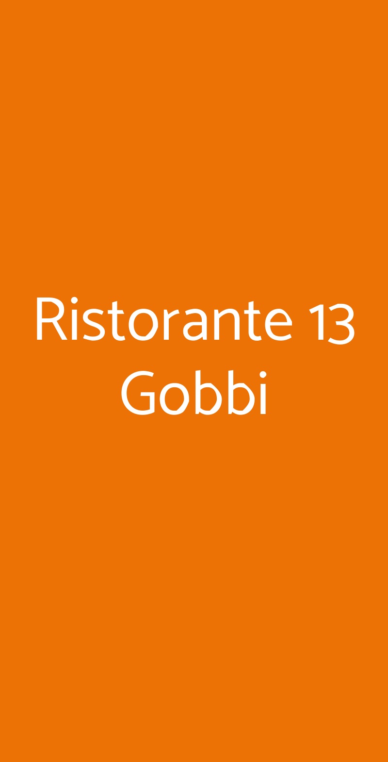 Ristorante 13 Gobbi Torrita di Siena menù 1 pagina
