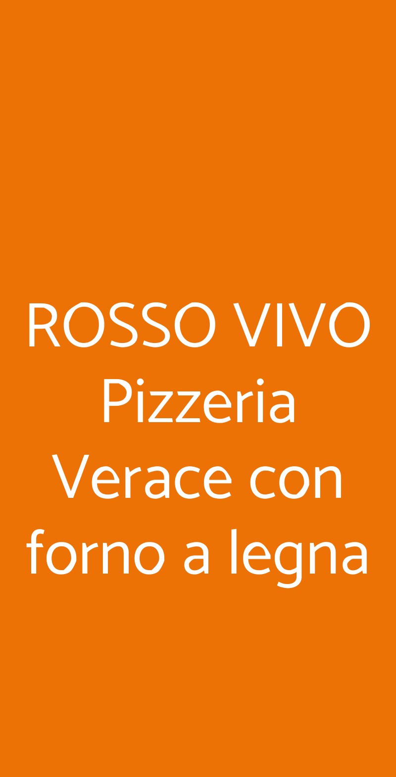 ROSSO VIVO Pizzeria Verace con forno a legna Chianciano Terme menù 1 pagina