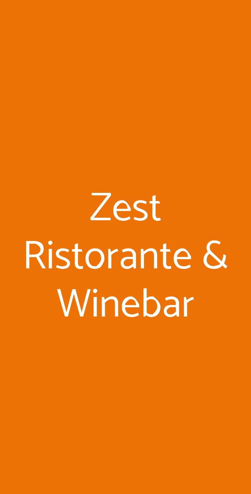 Zest Ristorante & Winebar Siena menù 1 pagina