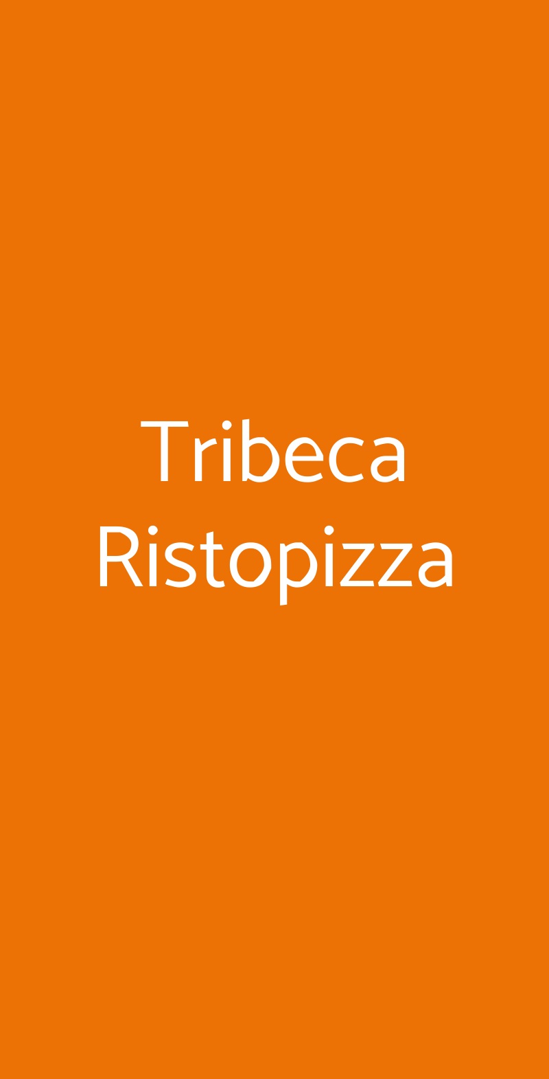 Tribeca Ristopizza Chianciano Terme menù 1 pagina