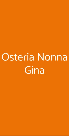 Osteria Nonna Gina, Siena