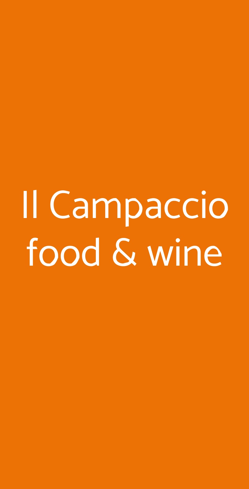 Il Campaccio Food & Wine, Siena