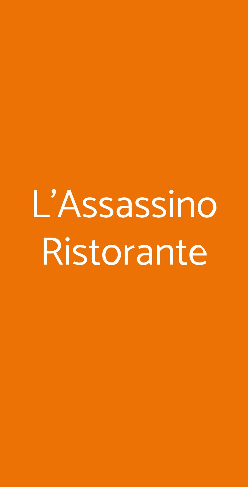 L'assassino Ristorante, Chianciano Terme