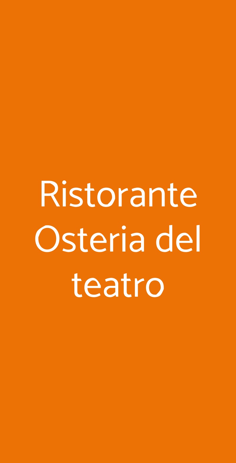 Ristorante Osteria Del Teatro, Chiusi