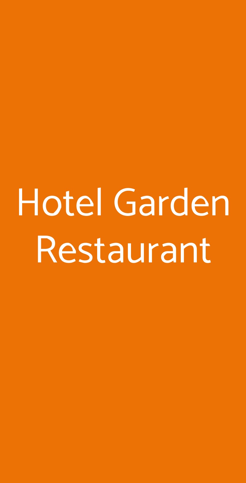 Hotel Garden Restaurant Siena menù 1 pagina