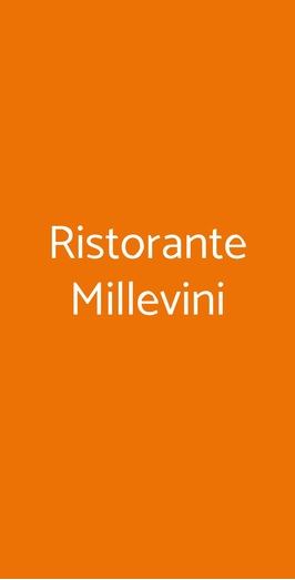Ristorante Millevini, Siena