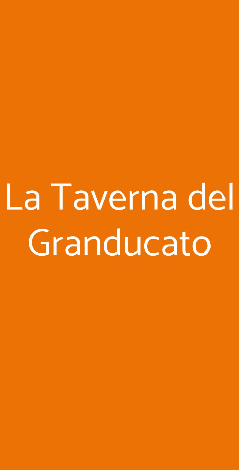 La Taverna del Granducato San Gimignano menù 1 pagina