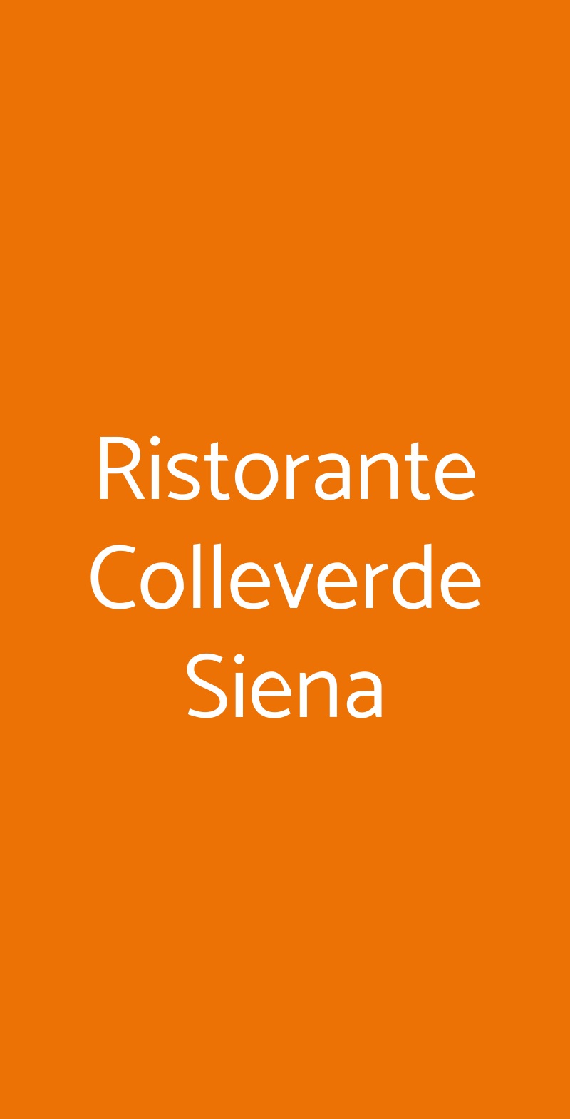 Ristorante Colleverde Siena Siena menù 1 pagina