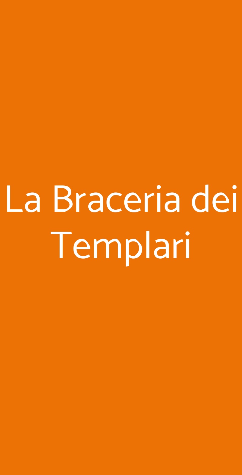 La Braceria dei Templari Siena menù 1 pagina