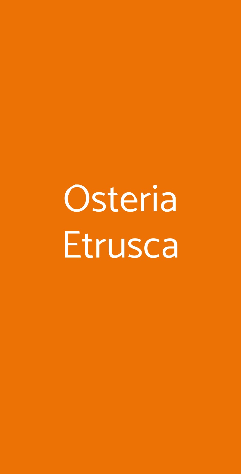 Osteria Etrusca, Chiusi