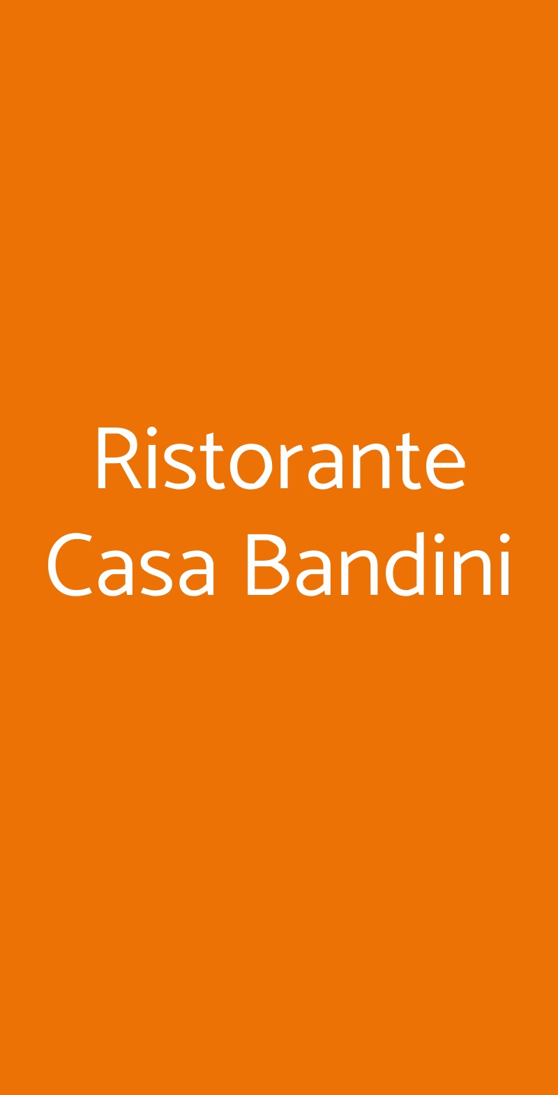 Ristorante Casa Bandini Poggibonsi menù 1 pagina
