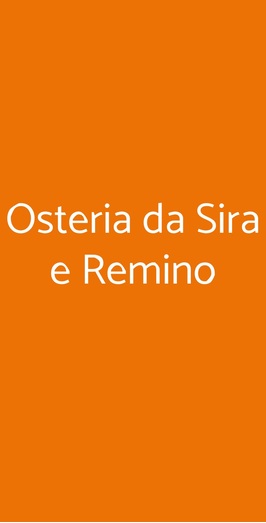 Osteria Da Sira E Remino, Castelnuovo Berardenga