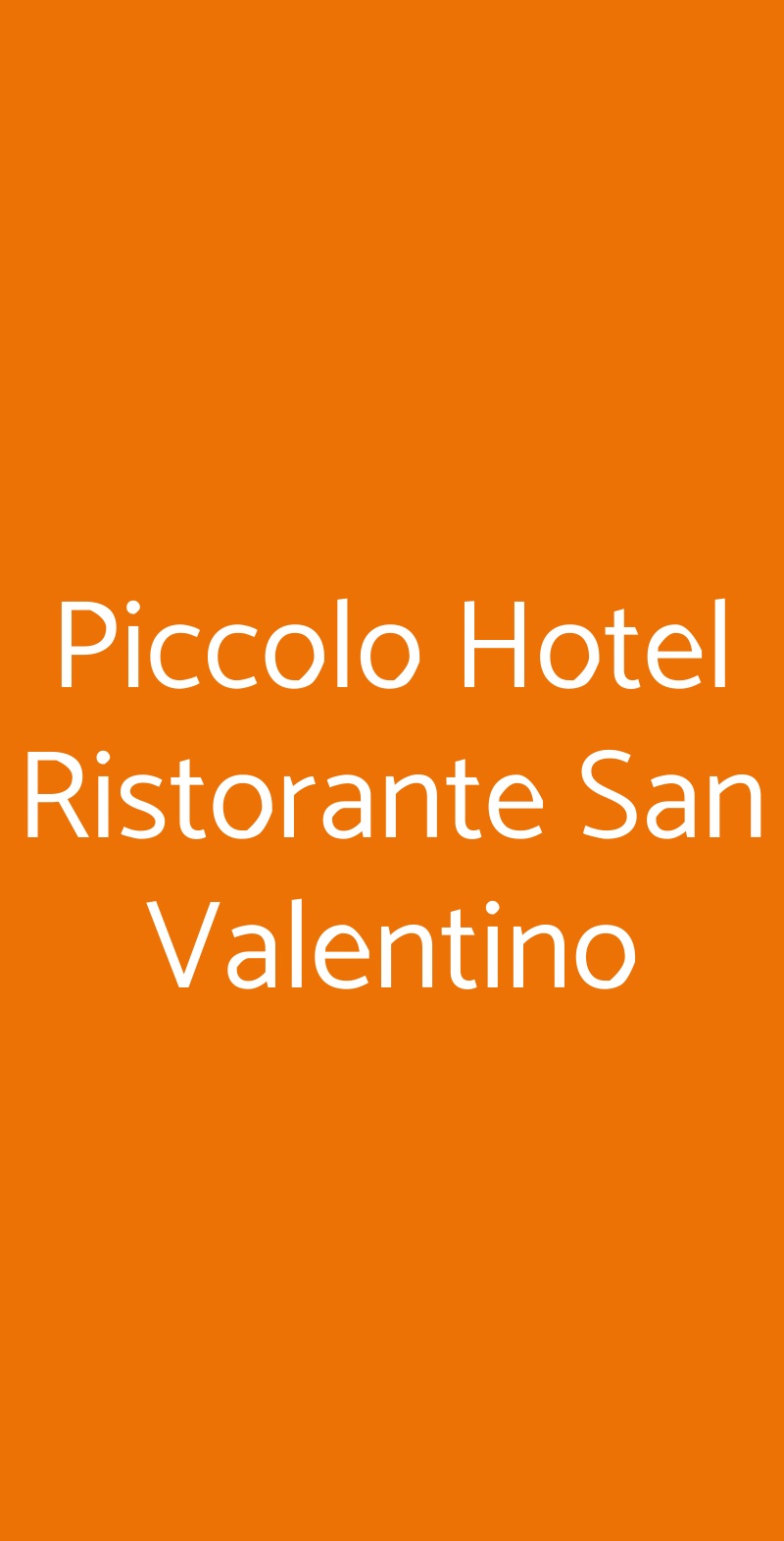 Piccolo Hotel Ristorante San Valentino Asciano menù 1 pagina