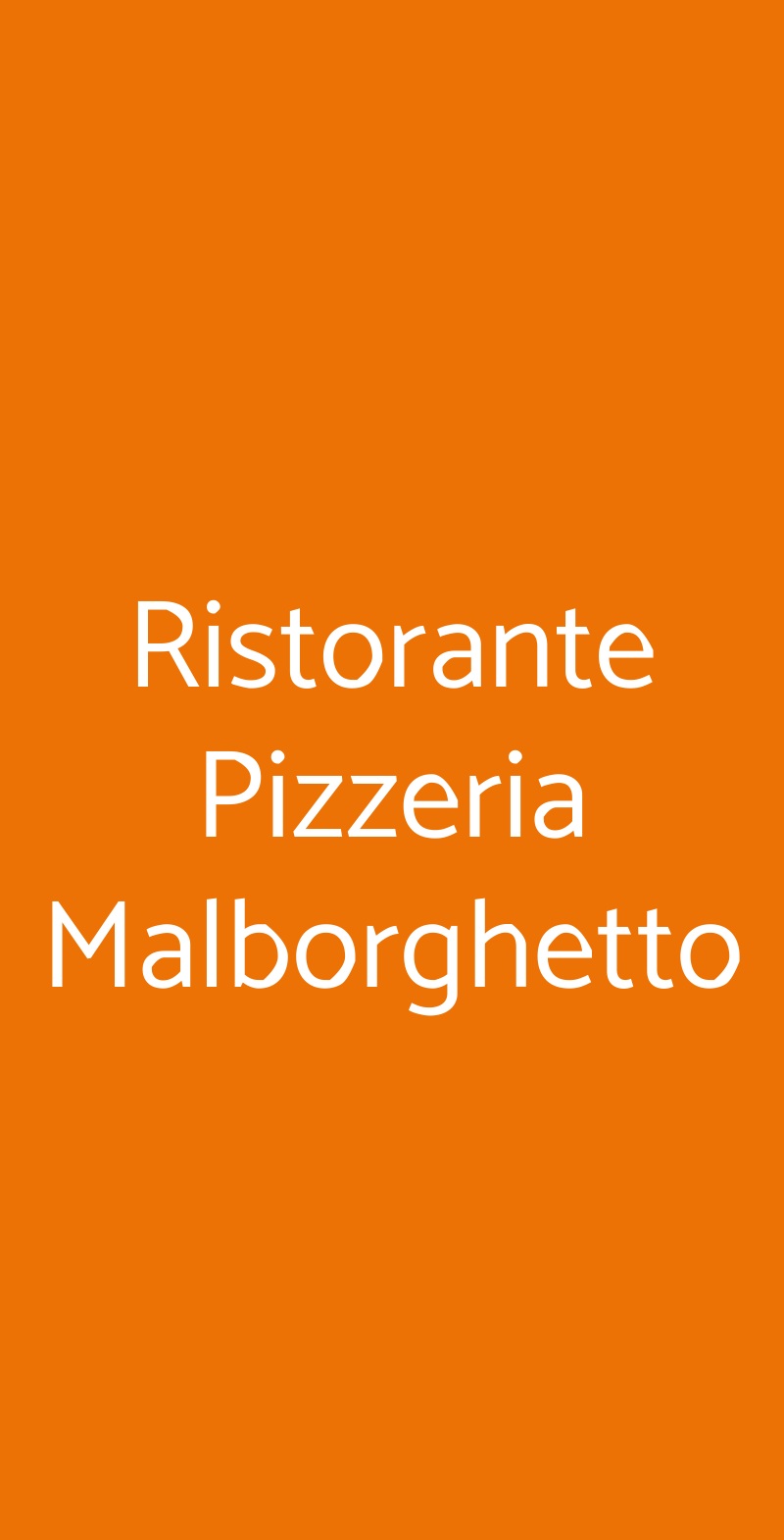 Ristorante Pizzeria Malborghetto Siena menù 1 pagina