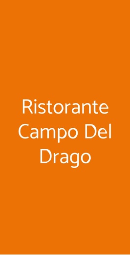Ristorante Campo Del Drago, Montalcino