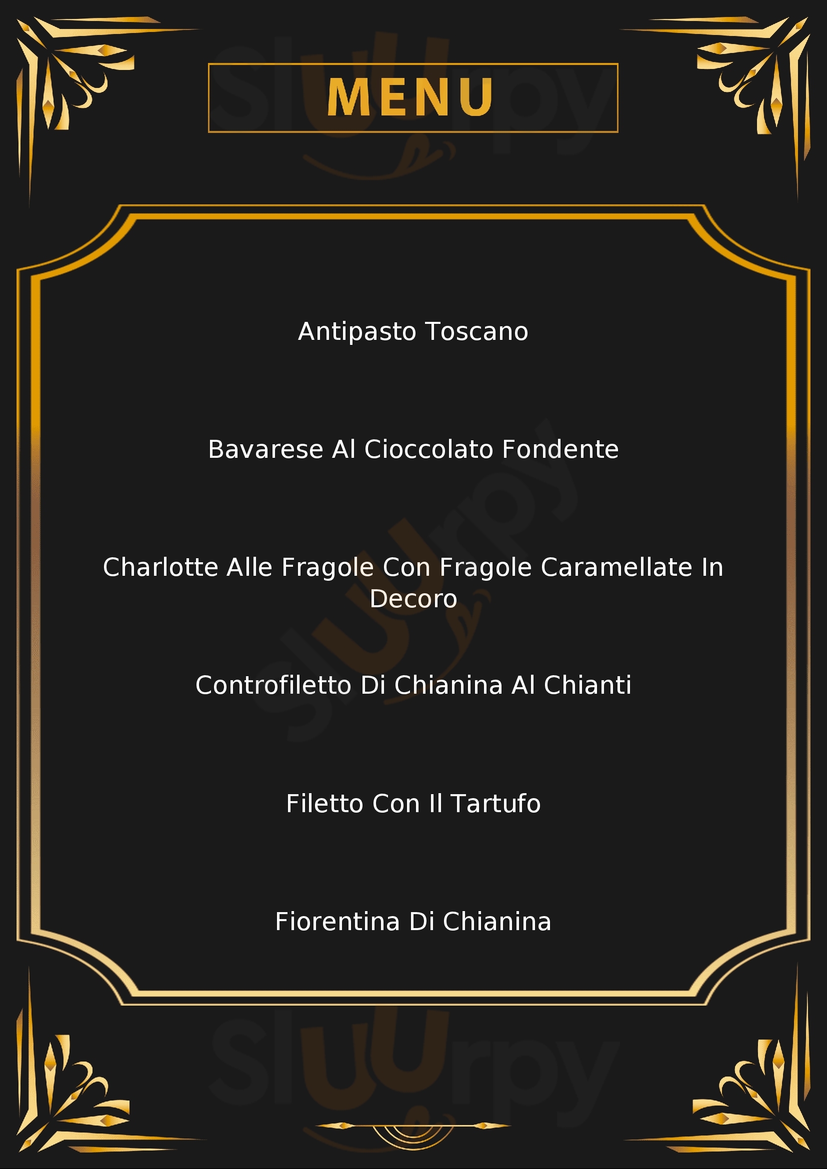 Ristorante Osteria di Casafrassi Castellina in Chianti menù 1 pagina