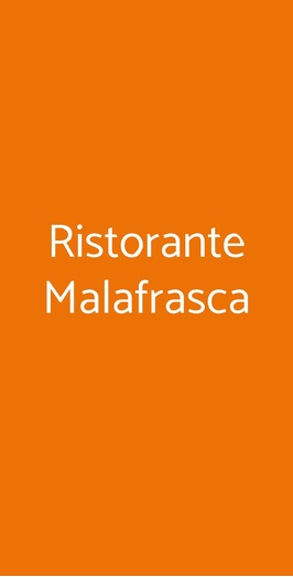 Ristorante Malafrasca, Siena