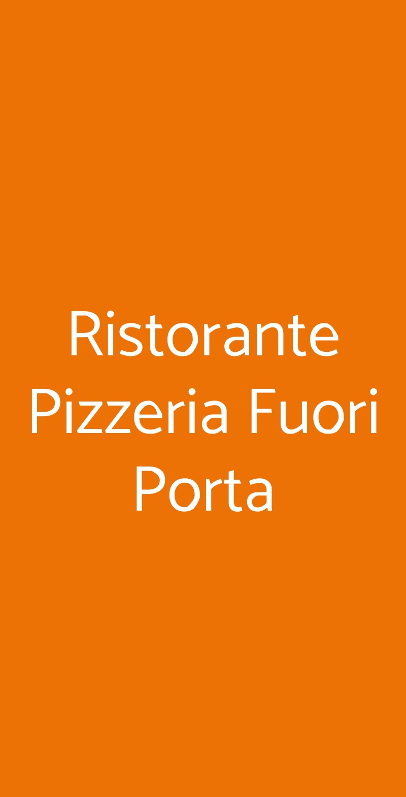 Ristorante Pizzeria Fuori Porta San Gimignano menù 1 pagina