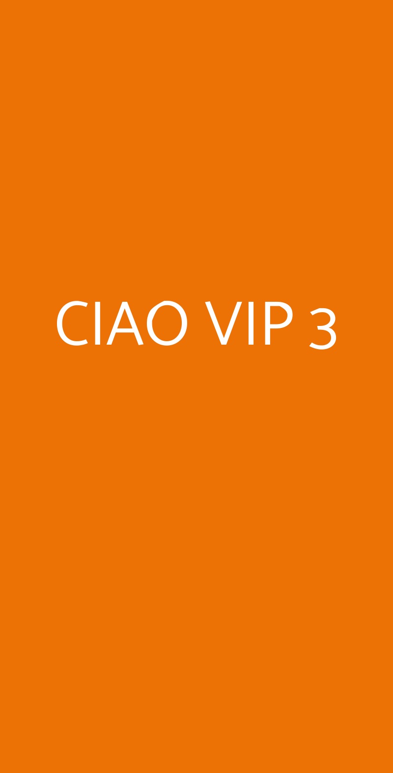 CIAO VIP 3 Bologna menù 1 pagina