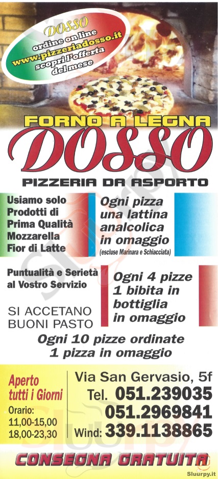 DOSSO Bologna menù 1 pagina