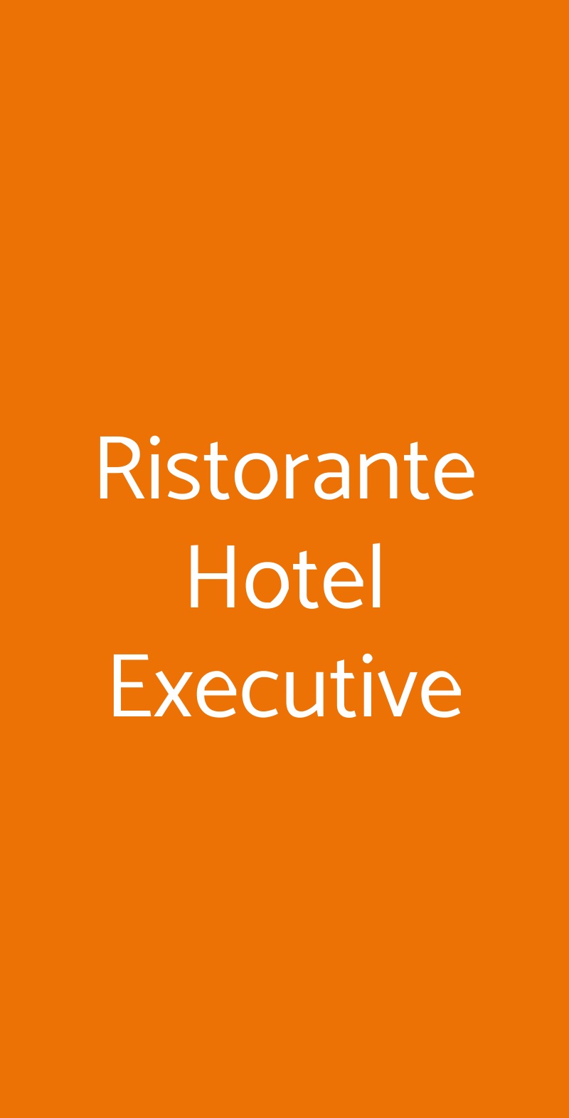 Ristorante Hotel Executive Siena menù 1 pagina