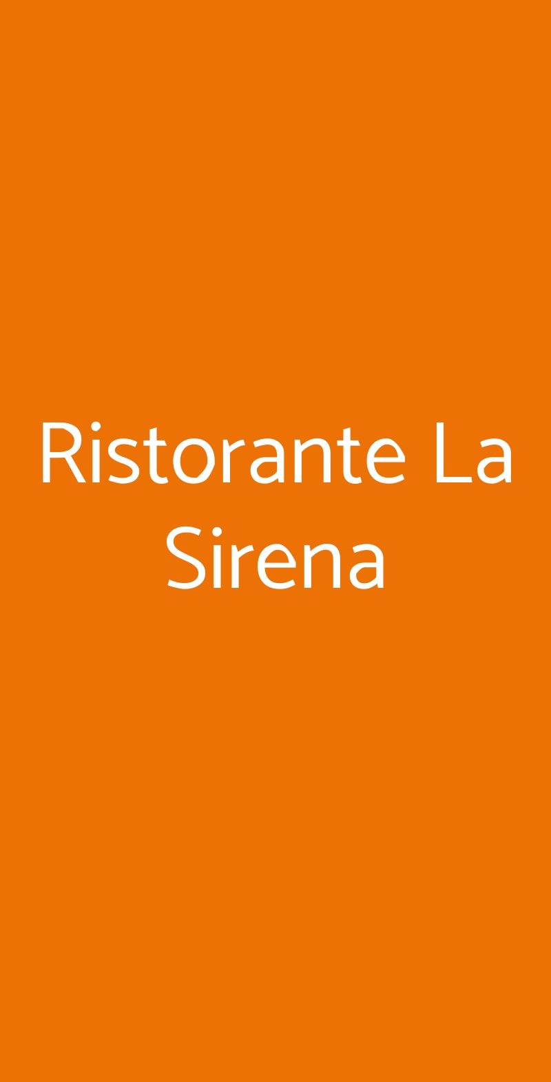 Ristorante La Sirena Sinalunga menù 1 pagina