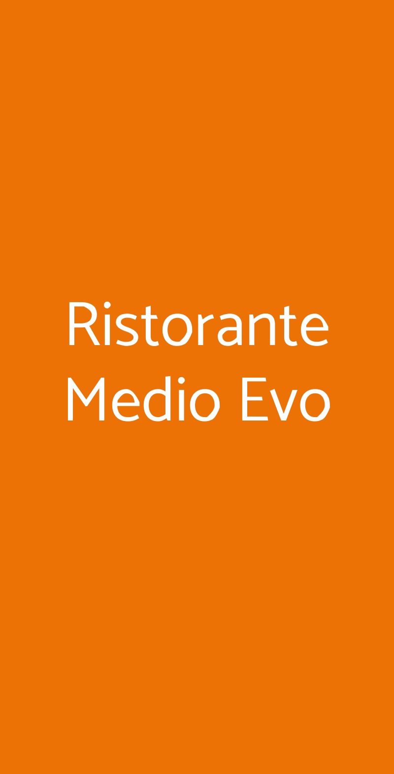 Ristorante Medio Evo Siena menù 1 pagina