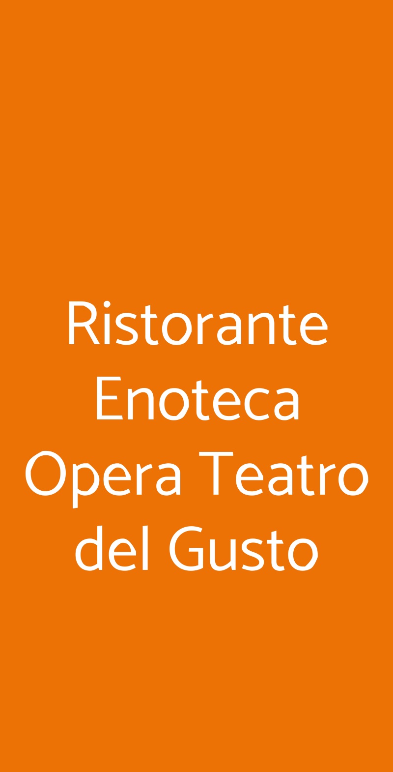 Ristorante Enoteca Opera Teatro del Gusto Sinalunga menù 1 pagina