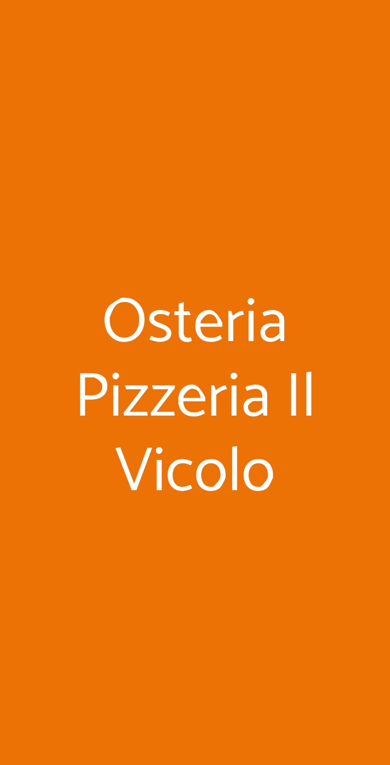 Osteria Pizzeria Il Vicolo Siena menù 1 pagina