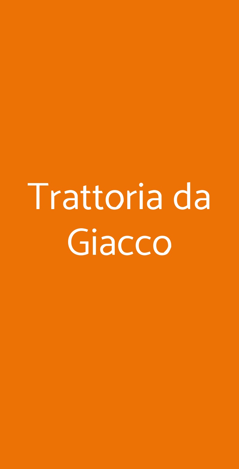 Trattoria da Giacco San Gimignano menù 1 pagina