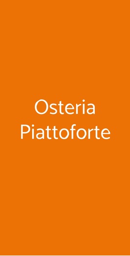 Osteria Piattoforte, Ravenna
