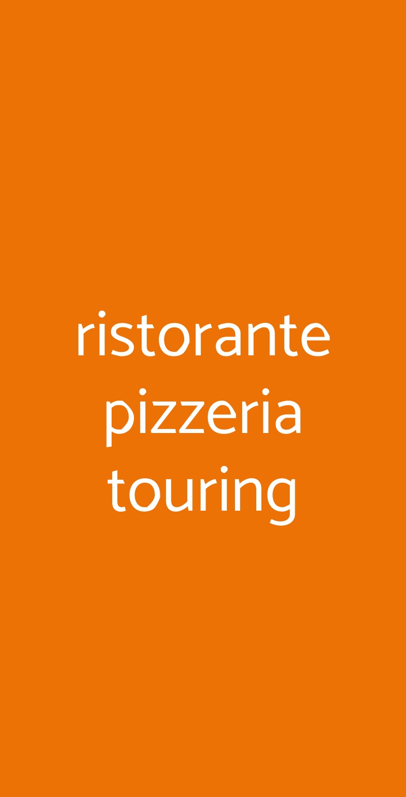 ristorante pizzeria touring Cervia menù 1 pagina