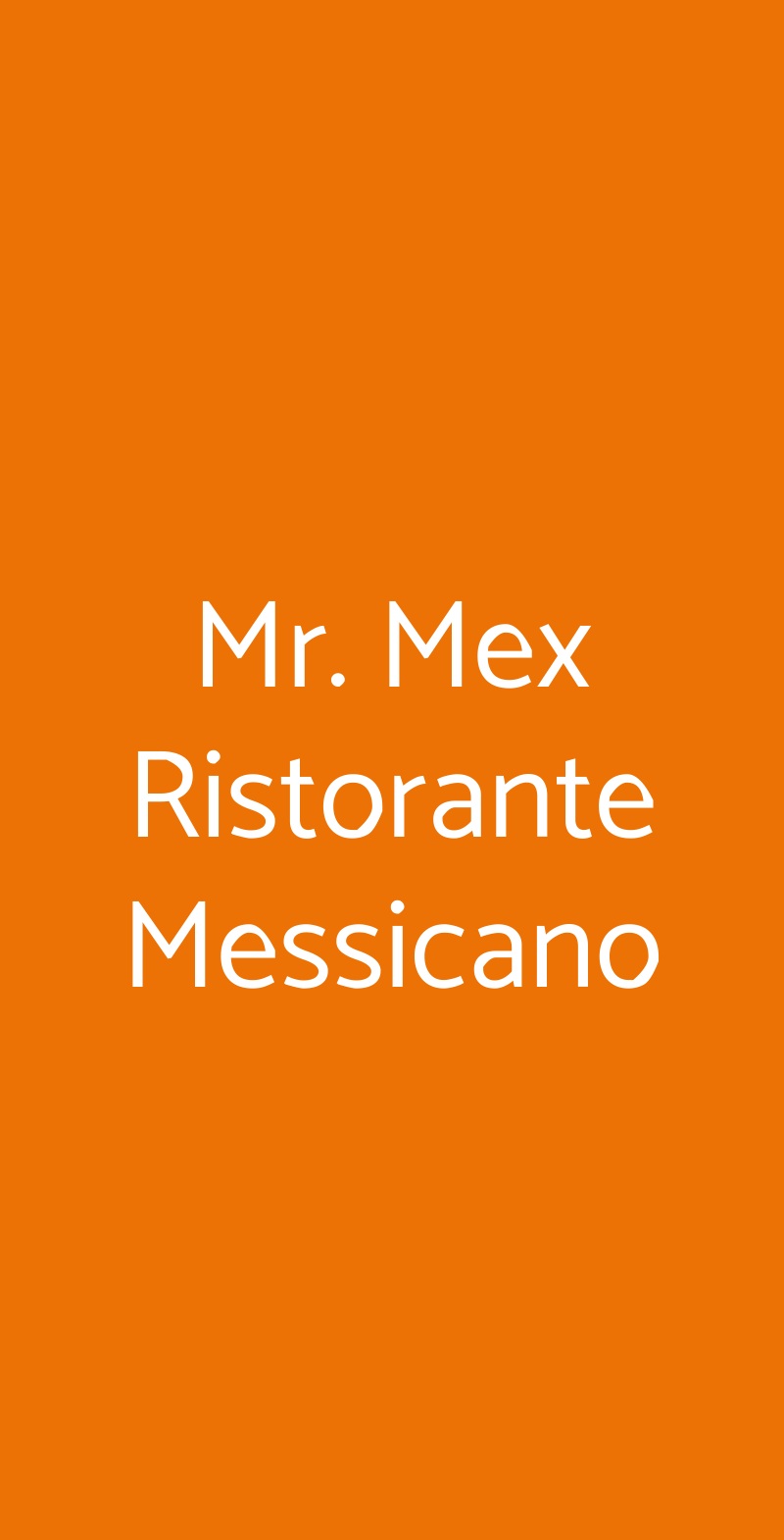 Mr. Mex Ristorante Messicano Ravenna menù 1 pagina