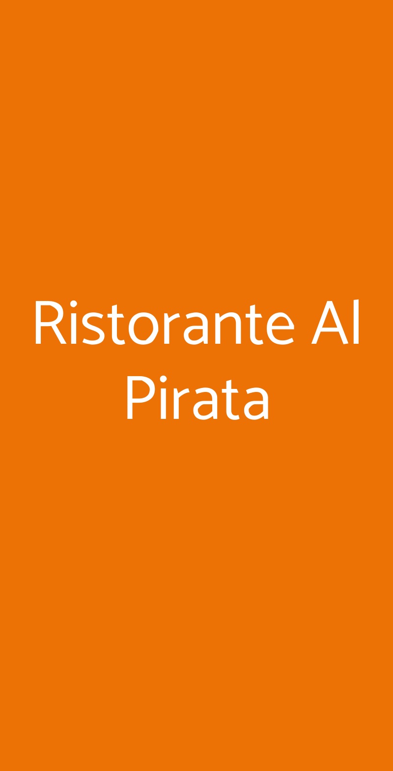 Ristorante Al Pirata Cervia menù 1 pagina