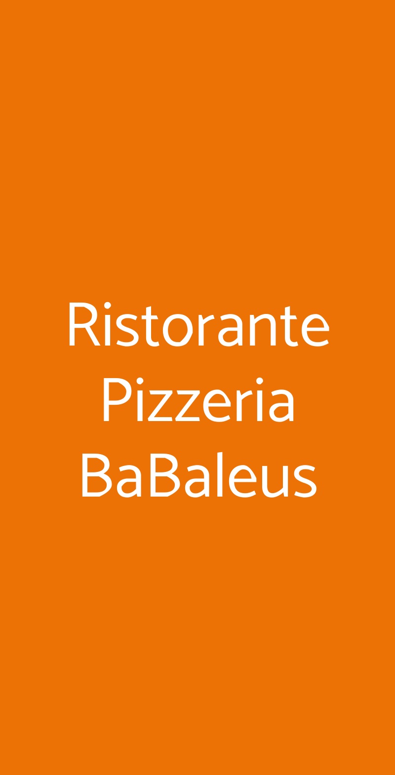 Ristorante Pizzeria BaBaleus Ravenna menù 1 pagina
