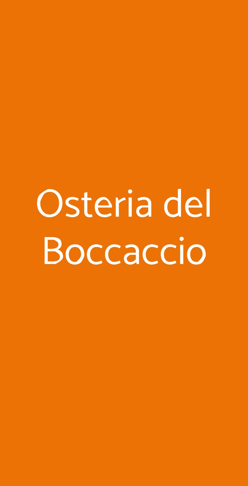 Osteria del Boccaccio Sant'Agata sul Santerno menù 1 pagina
