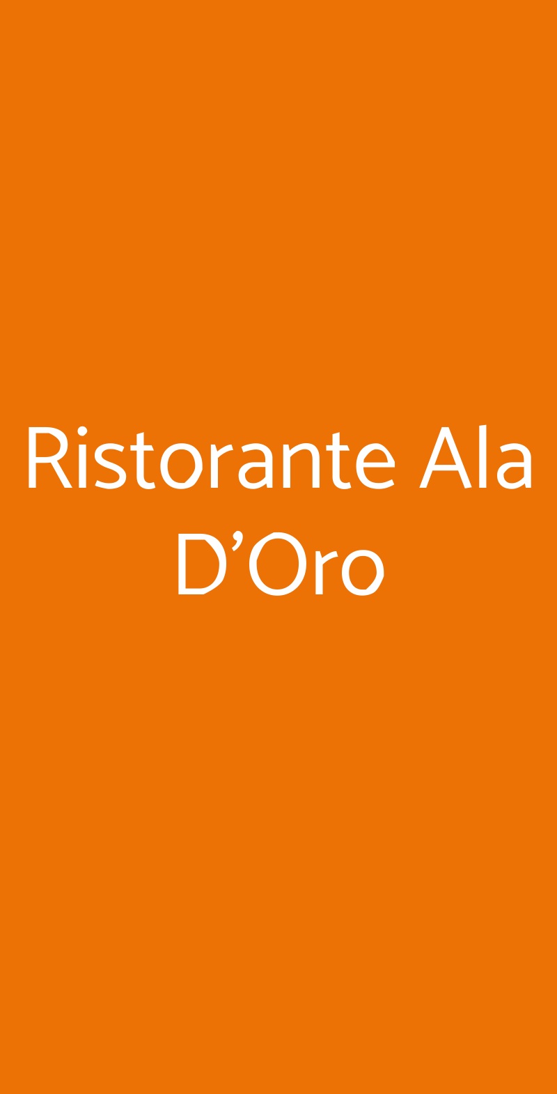 Ristorante Ala D'Oro Lugo menù 1 pagina